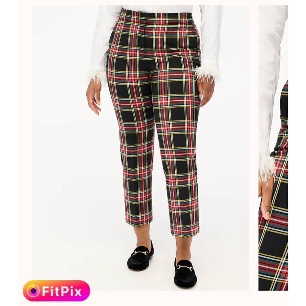 J.Crew Kallie Steward Tartan Straight Leg Pants 14